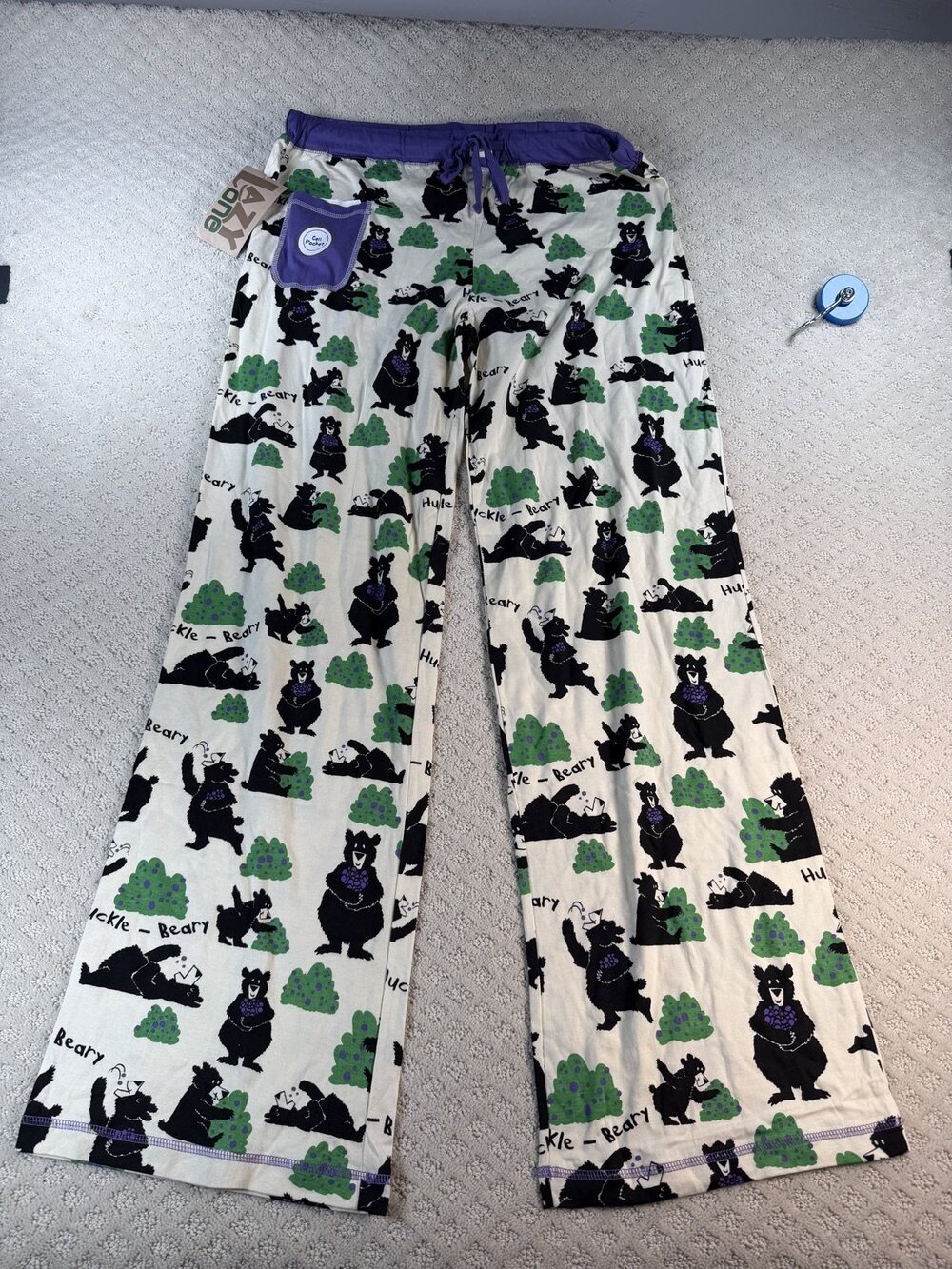 NWT Lazy One Bears Pajama Pants Huckle-Beary Yoga PJ Pant Womens Size XL